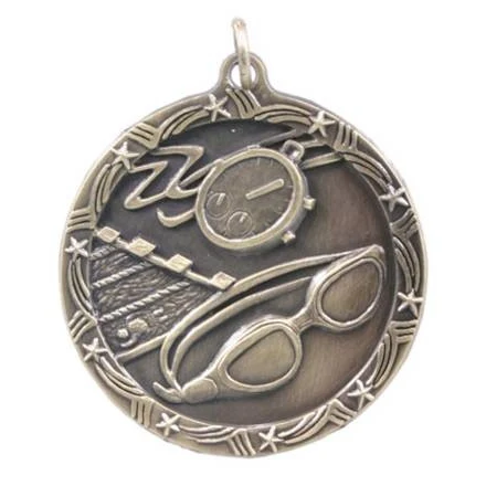 Swimming Shooting Star Medal, 1 3/4" 1