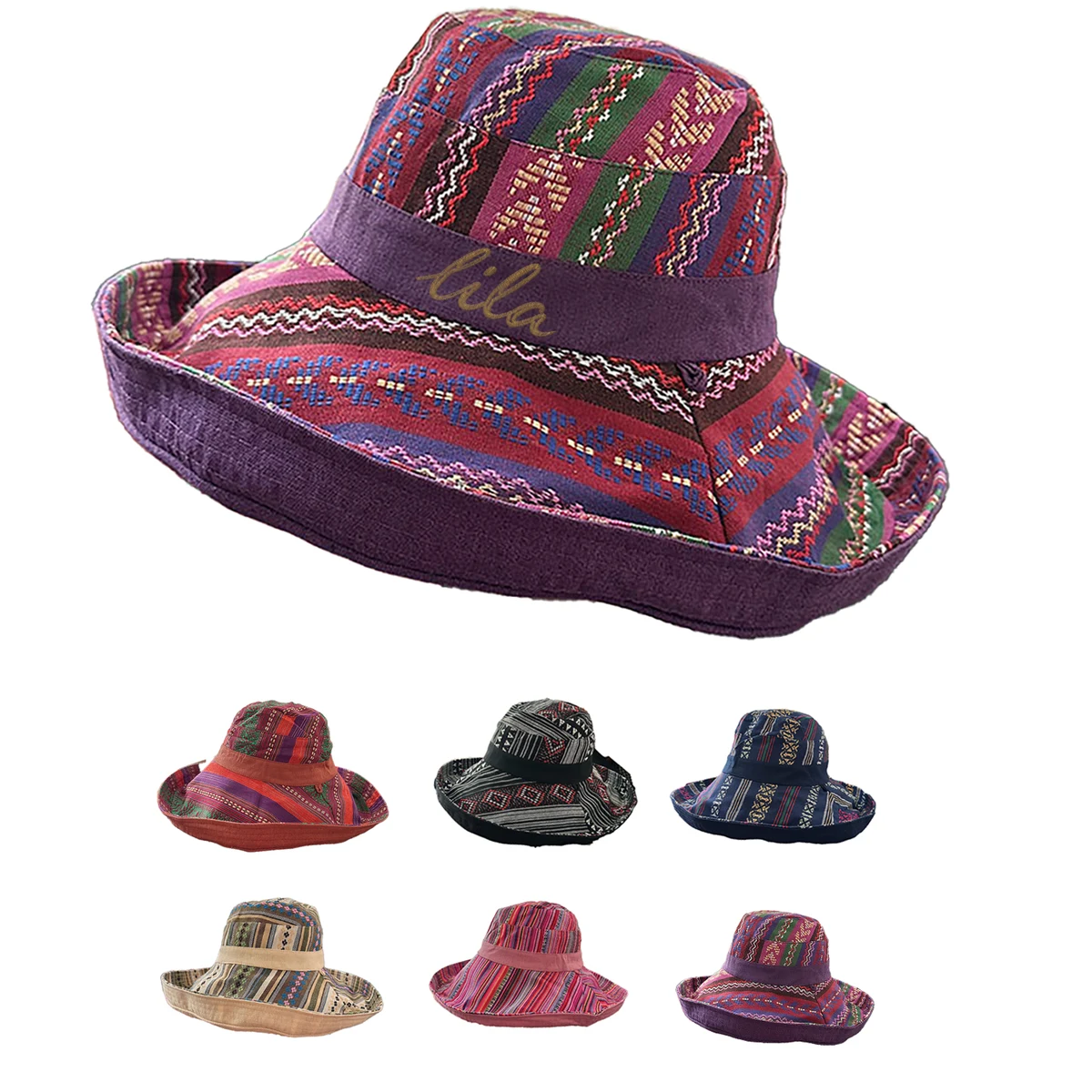 UV Protection Wide Brim Polyester Sun Hat 1
