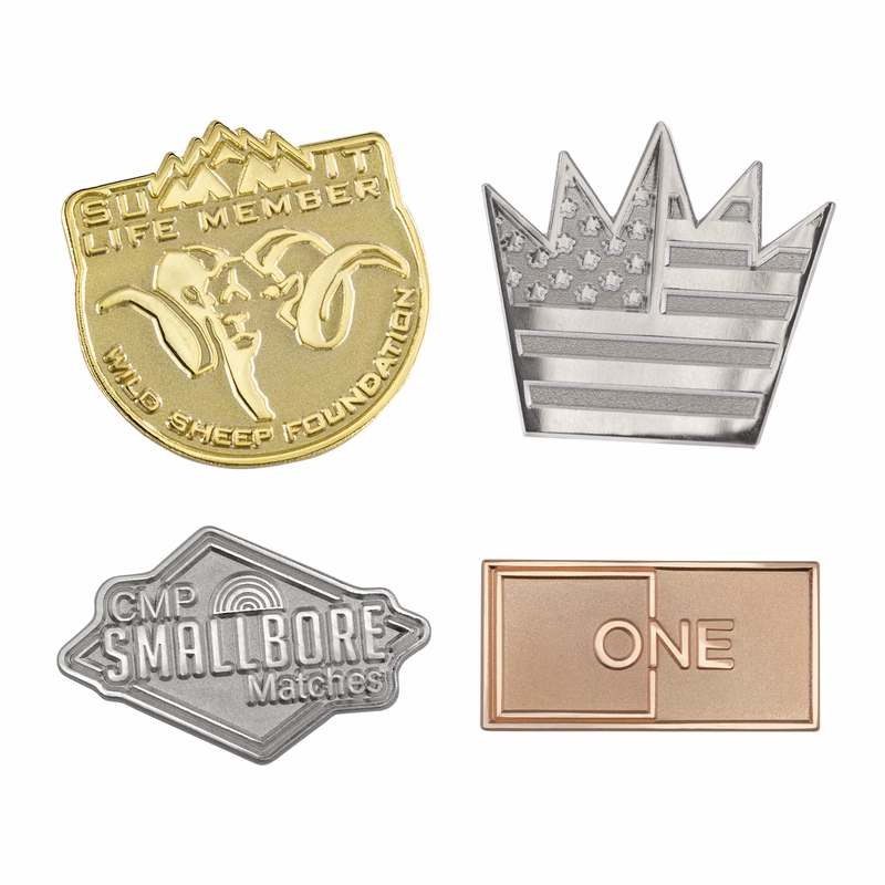 Custom Die Struck Sandblast & Polished Lapel Pins (7/8")