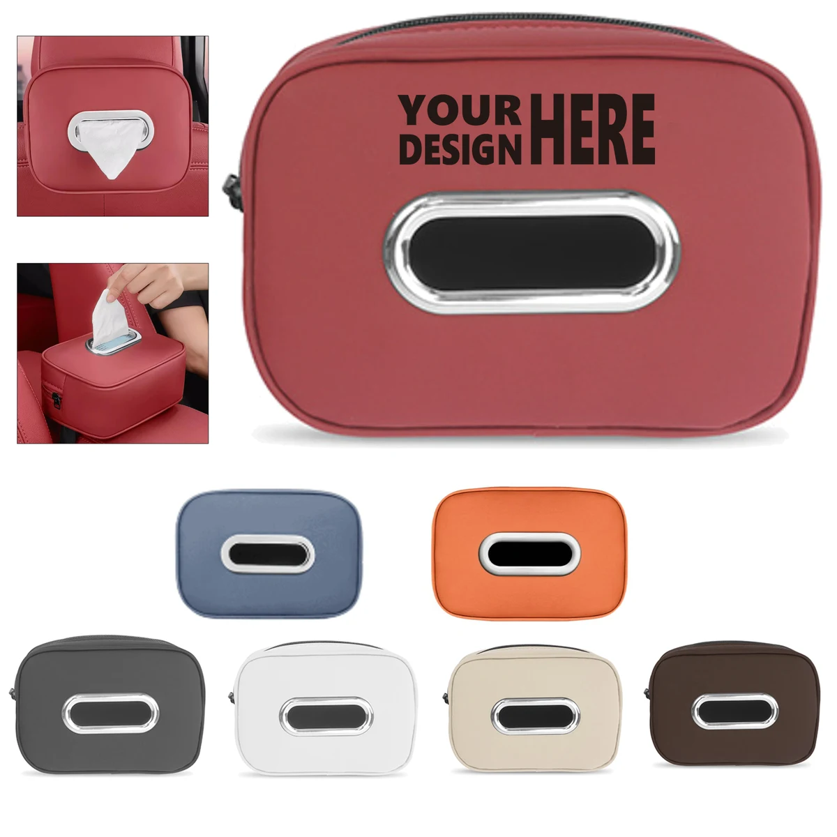PU Leather Tissue Box for Cars 1