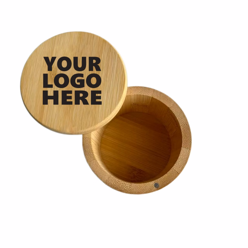 Custom Logo Bamboo Rotating Spice Rack
