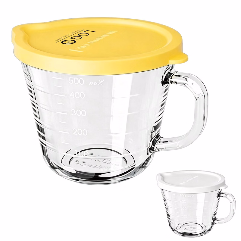 17 oz Clear Glass Measuring Cup with Handle