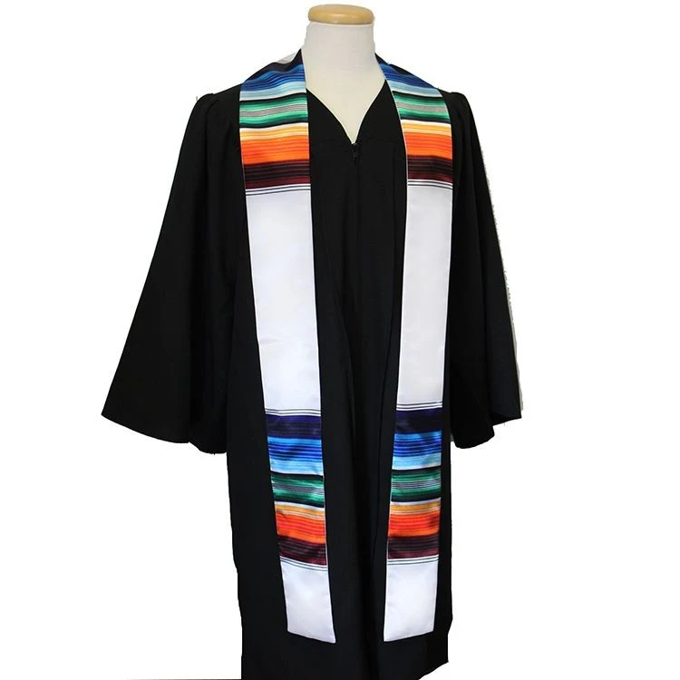 White Rainbow Sarape Graduation Sash 1
