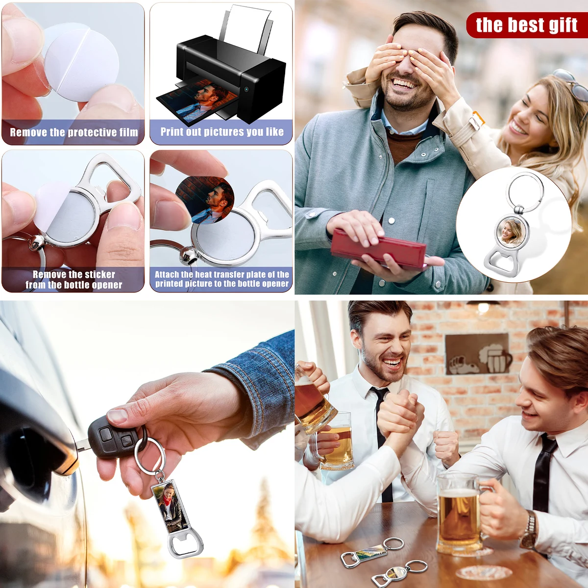 Sublimation Metal Blank Bottle Opener Keychains 1
