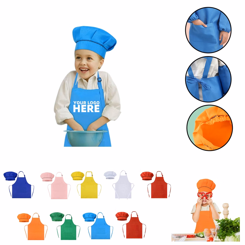 Kids Apron And Chef Hat Set