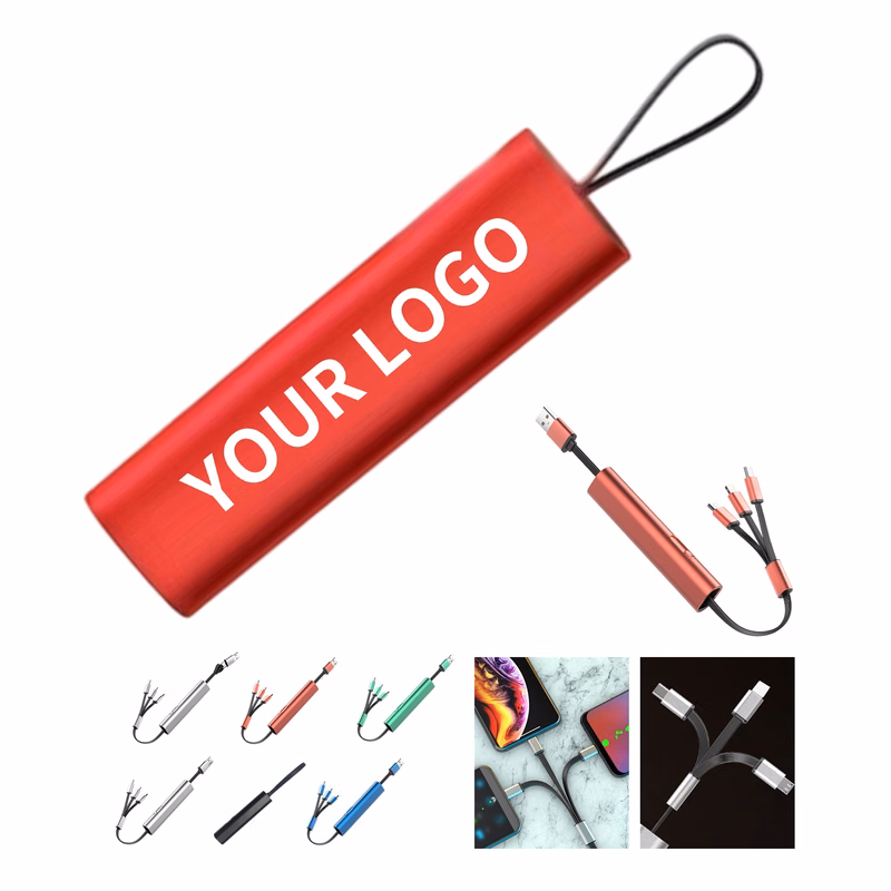 Portable Three In One Retractable Charging Cable 10.62" Length