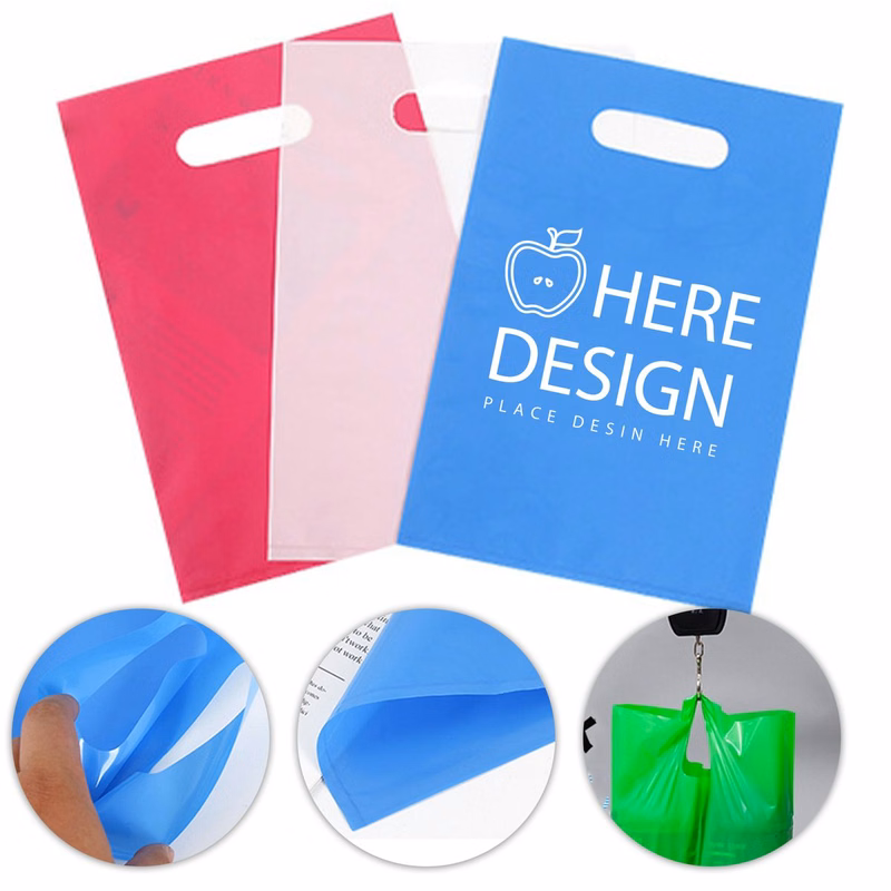 MOQ 200 Pcs Logo Plastic Merchandise Bag