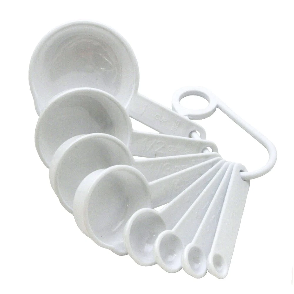 Measuring Cups/Spoon Sets - 8 Pieces White 1