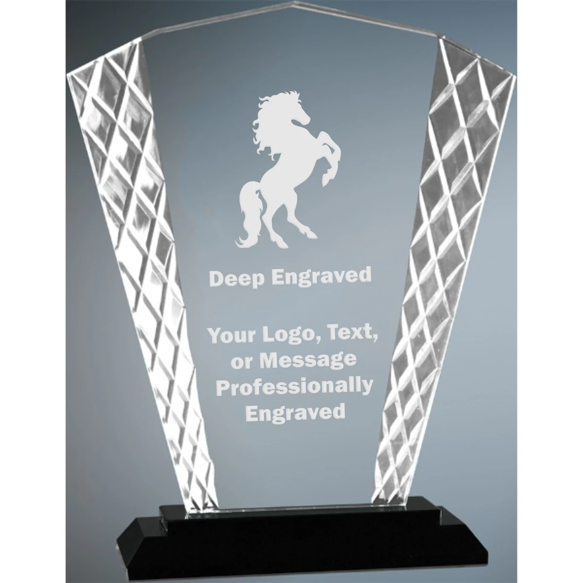 8" Medium Fan Accent Glass Award 1