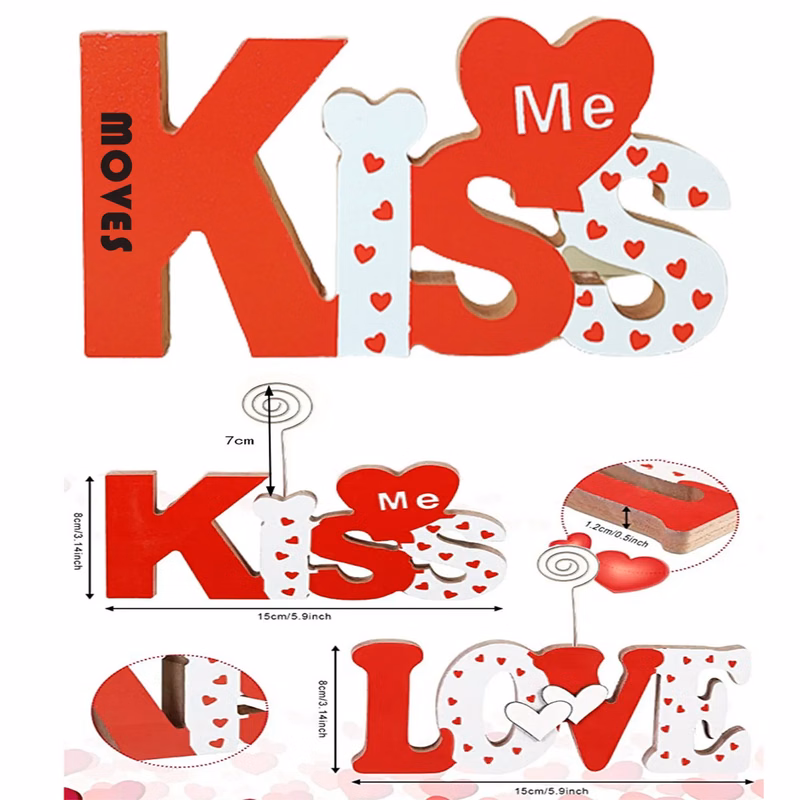 Wooden Valentine's Day Ornaments