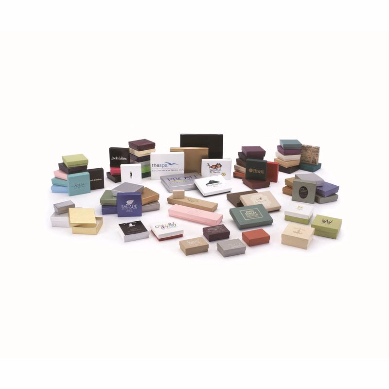 Colored Cotton Filled Jewelry Boxes