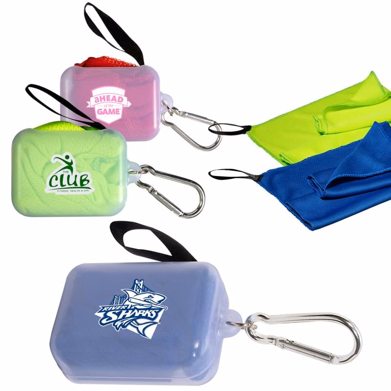 Cooling Towel in Carabiner Case