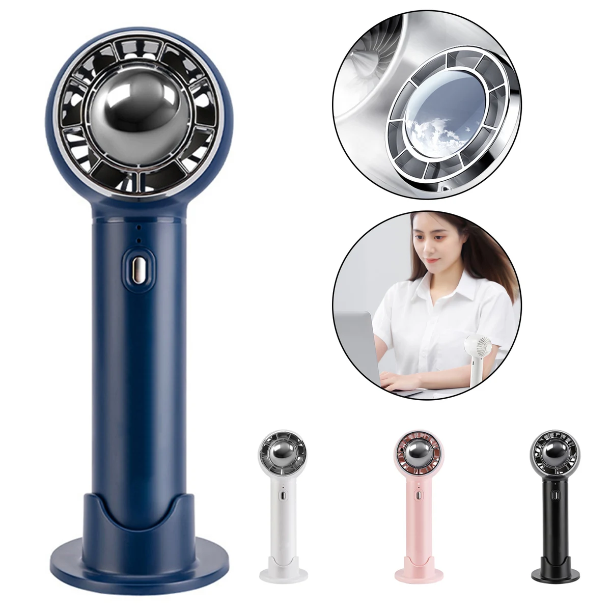 USB Handheld Cooling Fan with Hidden Blades 1