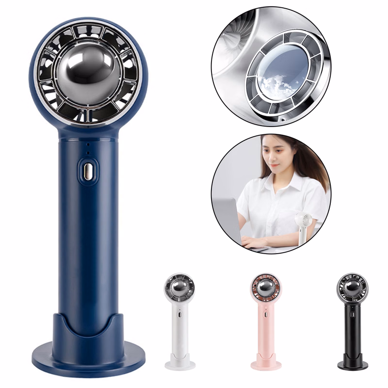 USB Handheld Cooling Fan with Hidden Blades