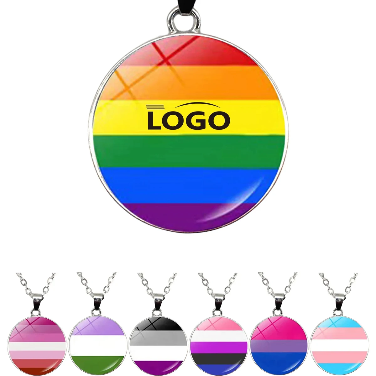 Gay Pride Necklace Rainbow MOQ20 1
