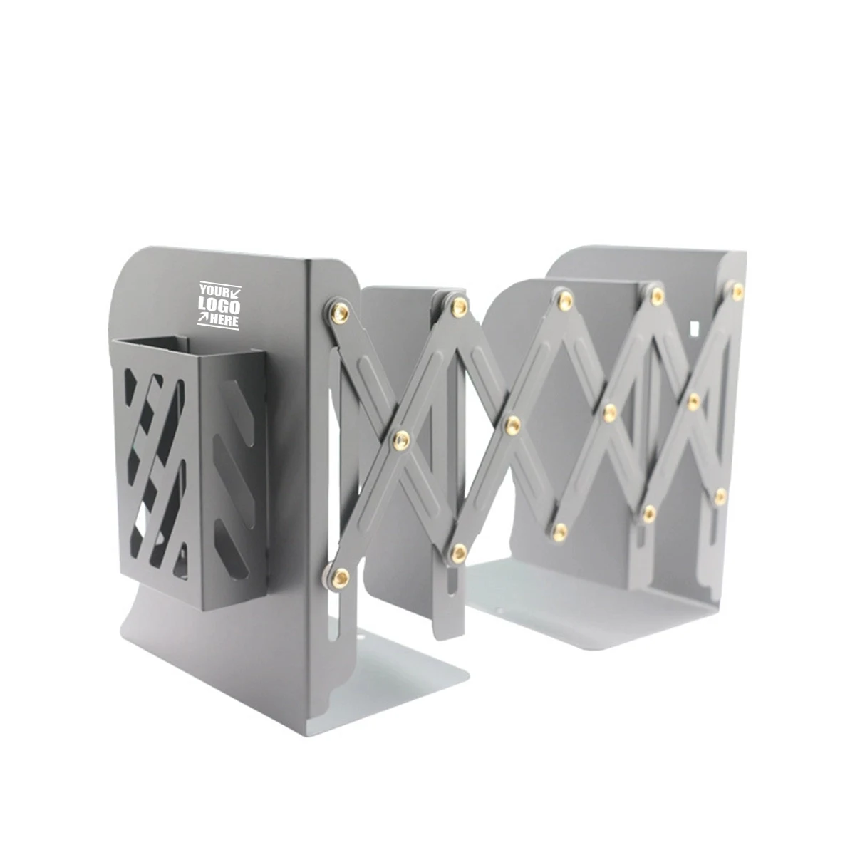 Pen Holder Adjustable Desk Storage Bookends 1