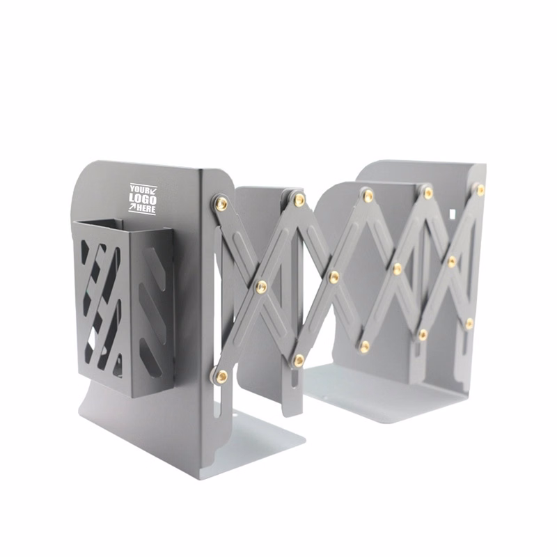 Pen Holder Adjustable Desk Storage Bookends