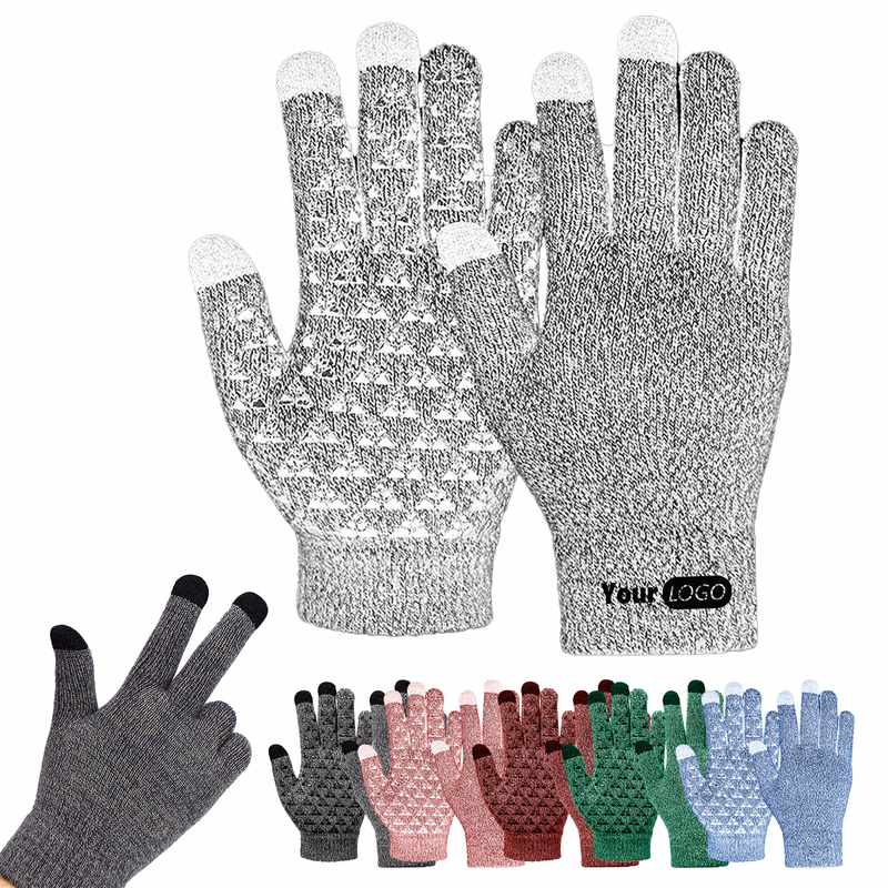 Acrylic Touchscreen-Compatible Winter Gloves With Logo Customization
