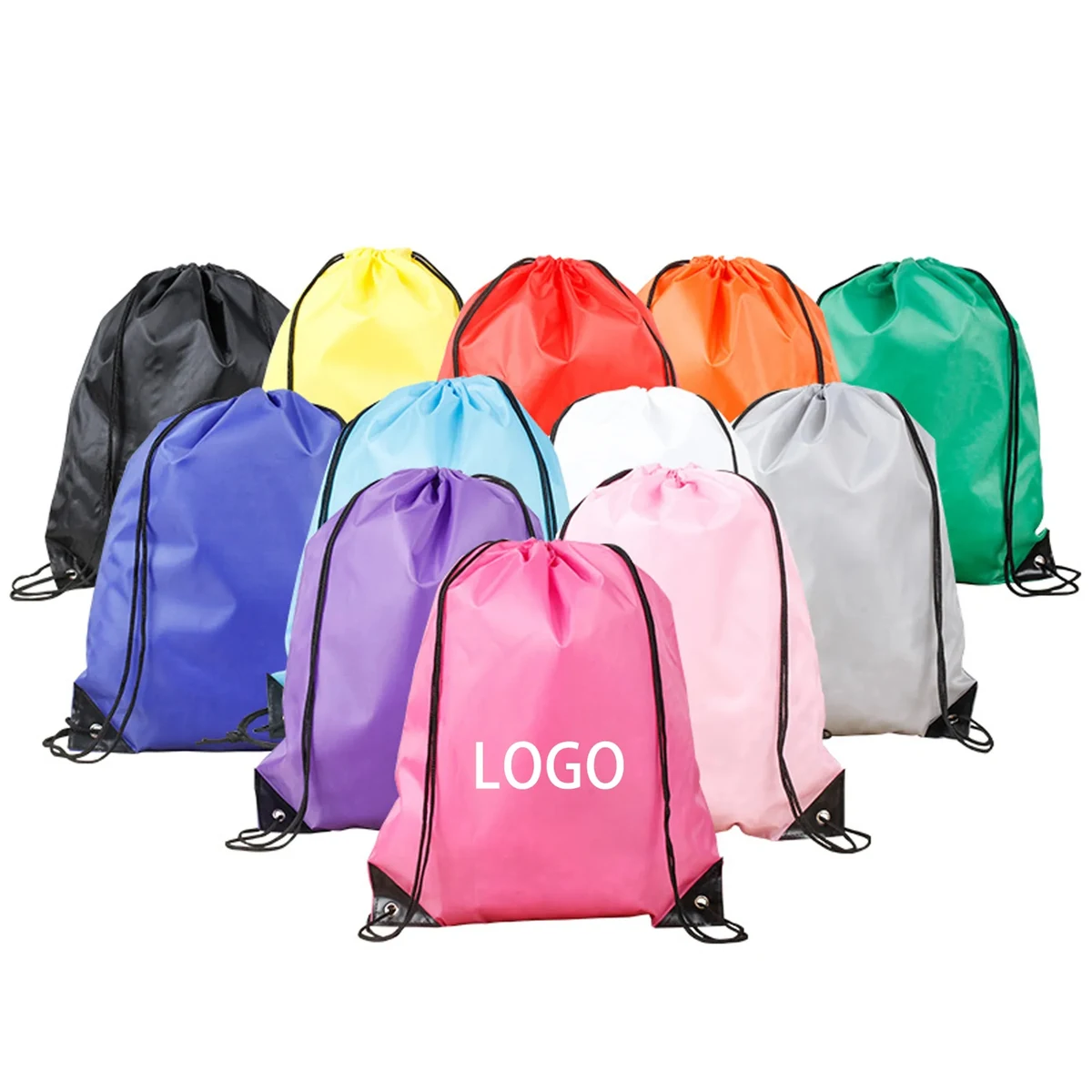210D Polyester Drawstring Backpack 1