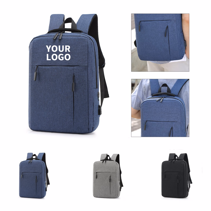 Nylon Large Capacity Universal Serial Bus Charging Waterproof School Bag