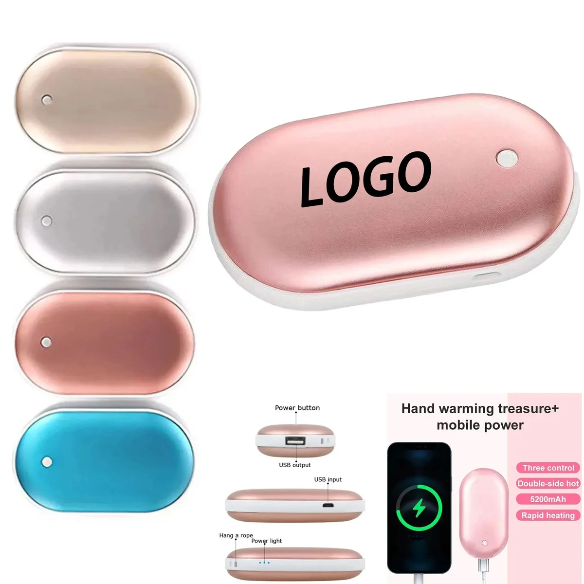 2400 mAh Hand Warmer Charger 2 in 1 1
