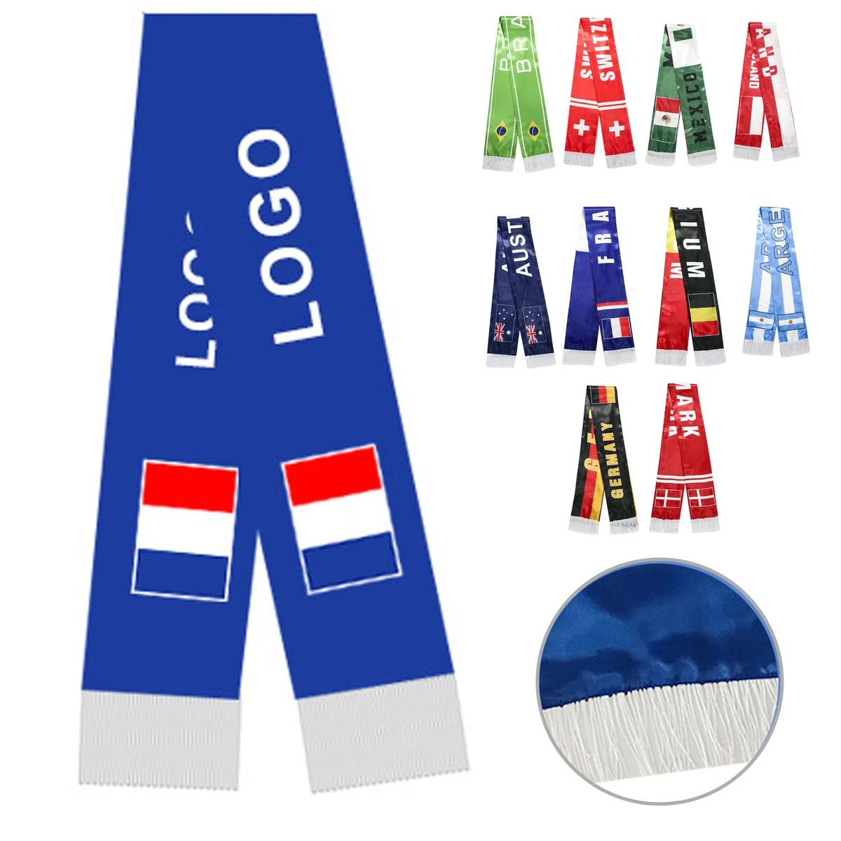 Custom Reversible World Cup Fan Scarf 1