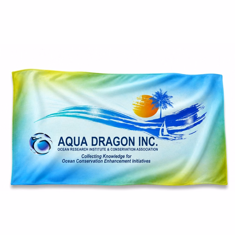 24 Hr Express Ship - Plush and Soft Velour Terry Cotton Blend Beach Towel, 30x60, Sublimated