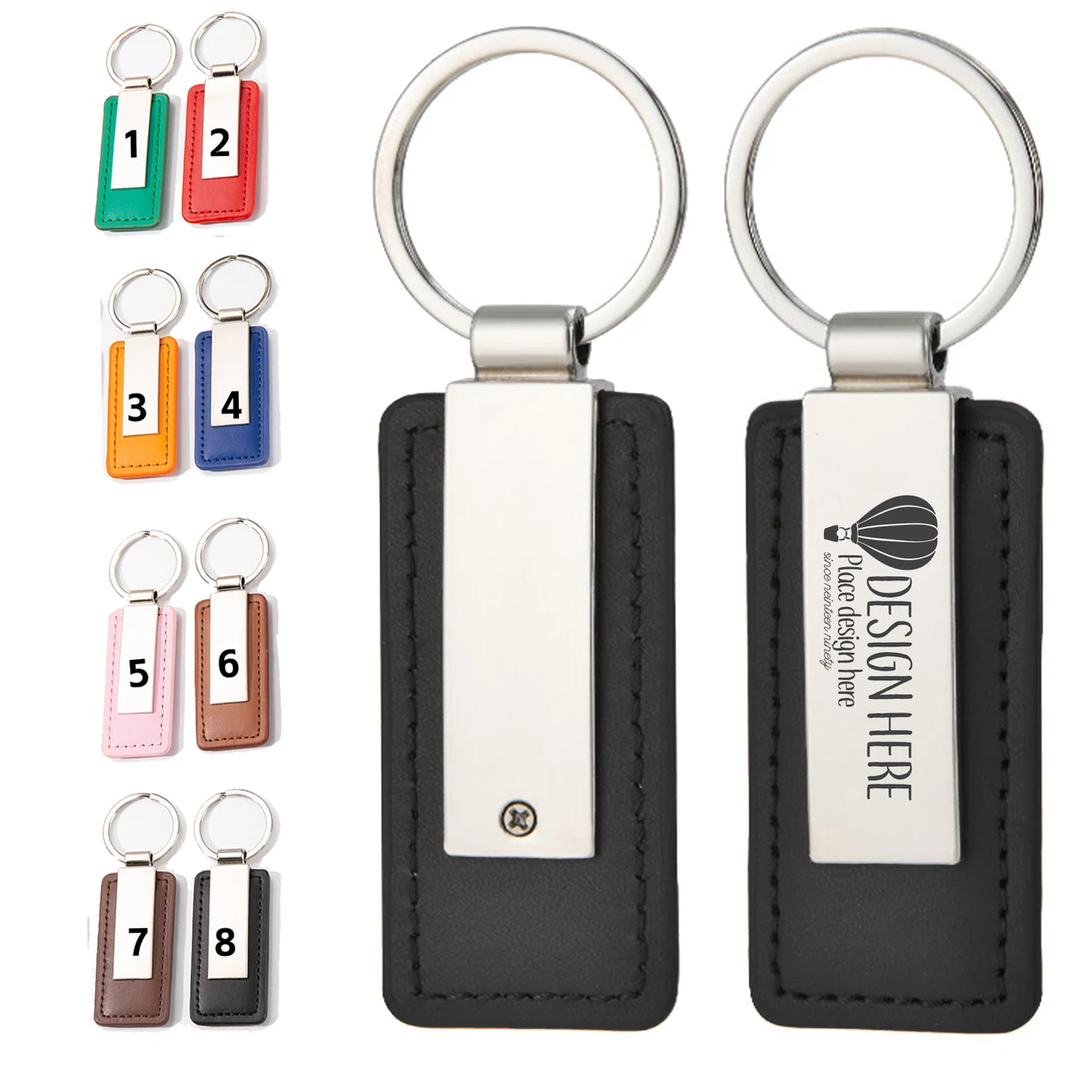 Custom Logo Metal Leather Key Holder 1