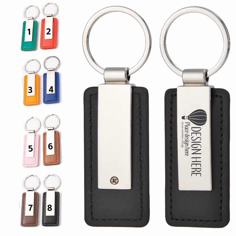 Custom Logo Metal Leather Key Holder