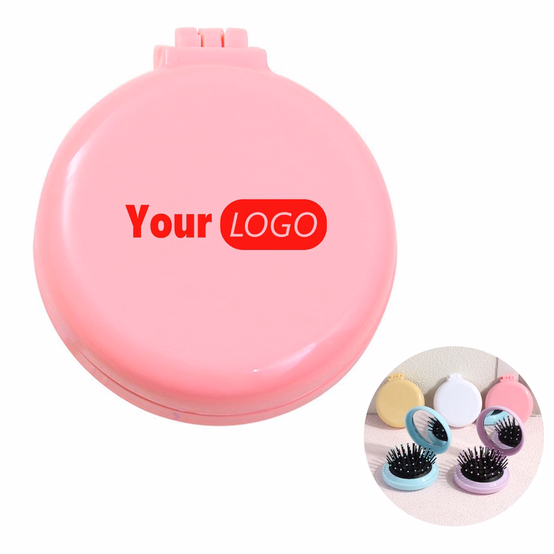 Plastic All-In-One Air Cushion Comb With Mirror For Everyday Use
