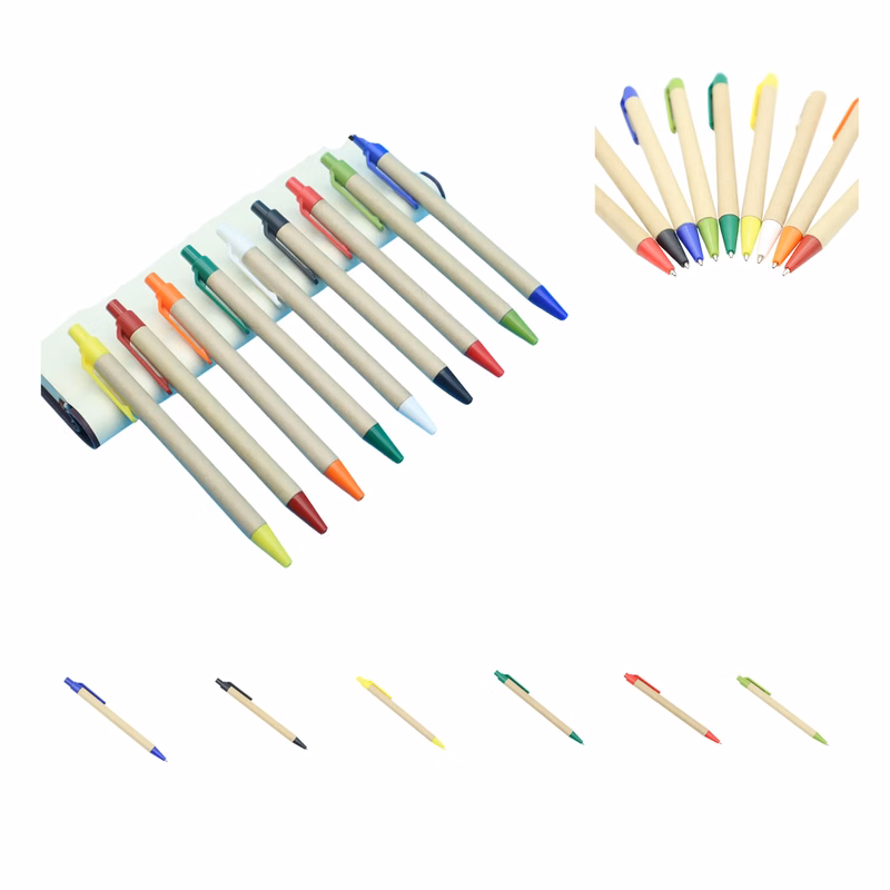 Clickable Paper Tube Ballpoint Pen