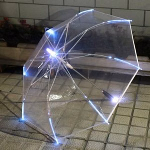 Led Colorful Light Transparent Umbrella