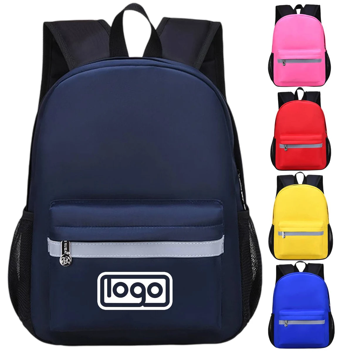 Water Resistant School Backpack w/ Reflective Strip 1