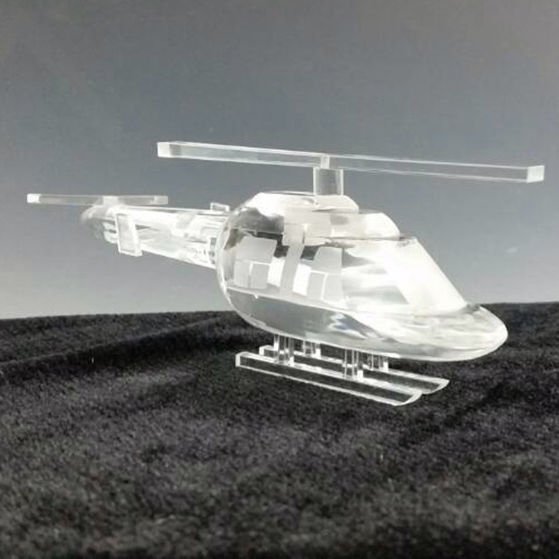 Unique Crystal Helicopter with Crystal Base