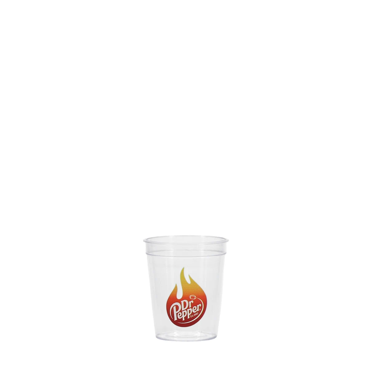 2 oz Hard Plastic Smooth Cup Clear Digital Print 1