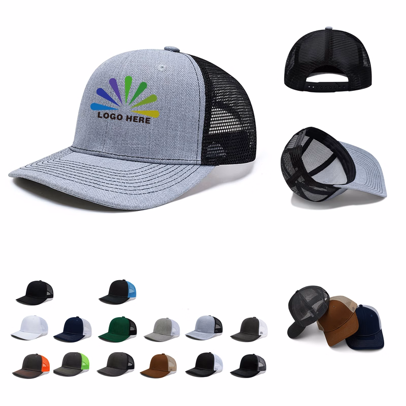 Poly Cotton Twill Trucker Hat Soft Mesh Snapback Cap