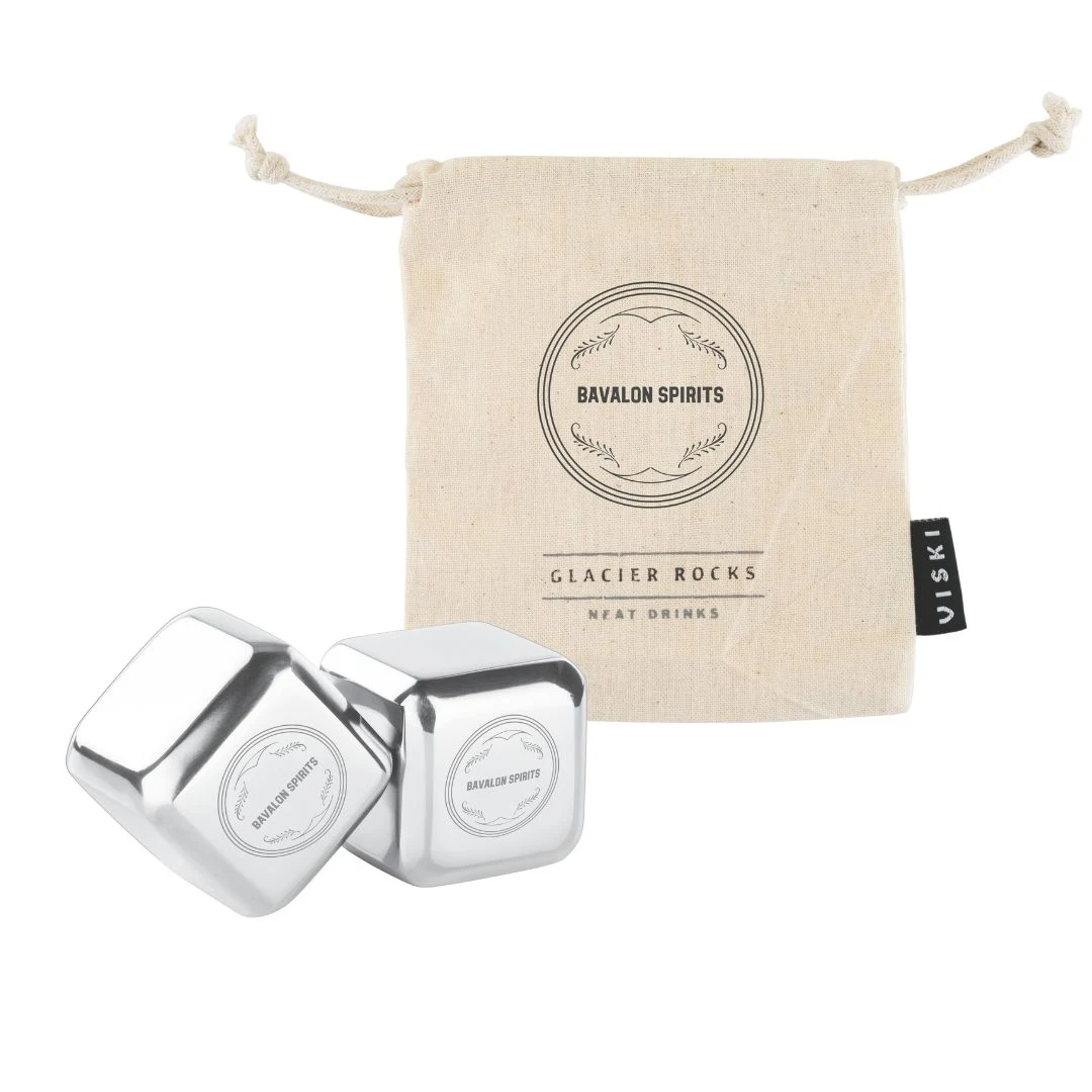 Viski® Glacier Rocks® Large Stainless Steel Cubes 1
