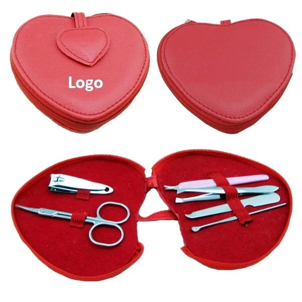 6pc Manicure Set With Leather Cover 1