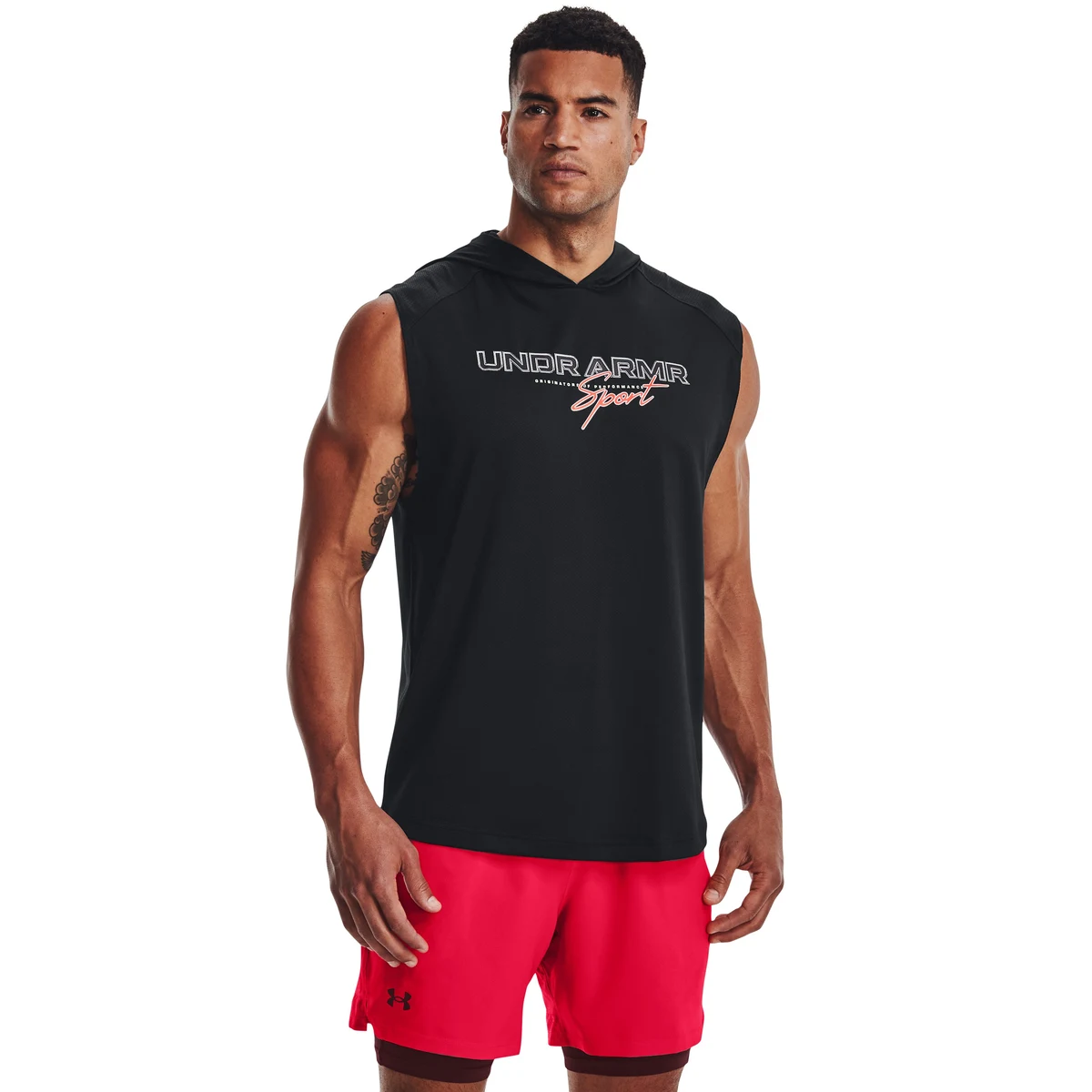 UA Mesh Sport Men's Sleeveless Hoodie, custom hoodie or sweatshirt with logo imprint 1