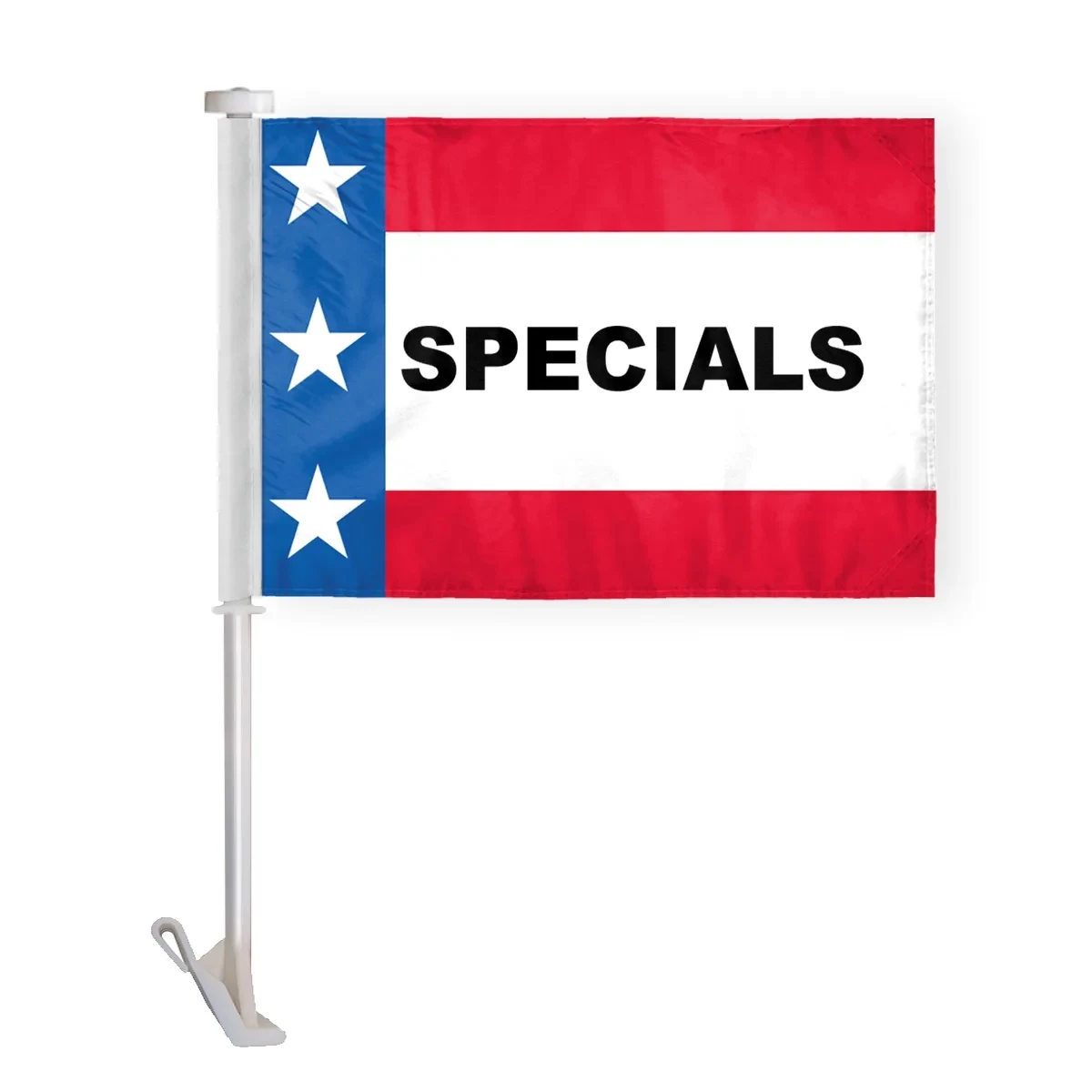 10.5" x 15" Patriotic Message Car Flag - wPoly 1 Ply 1