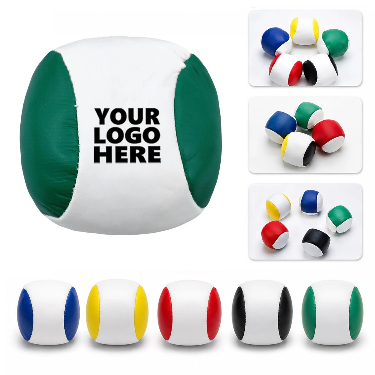 PU Round Color Segmented Activity Beanbag Ball 1