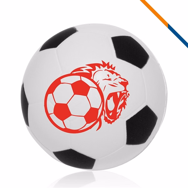 Custom 2.5" Polyurethane Soccer Stress Ball — Sports Trade Show Giveaway