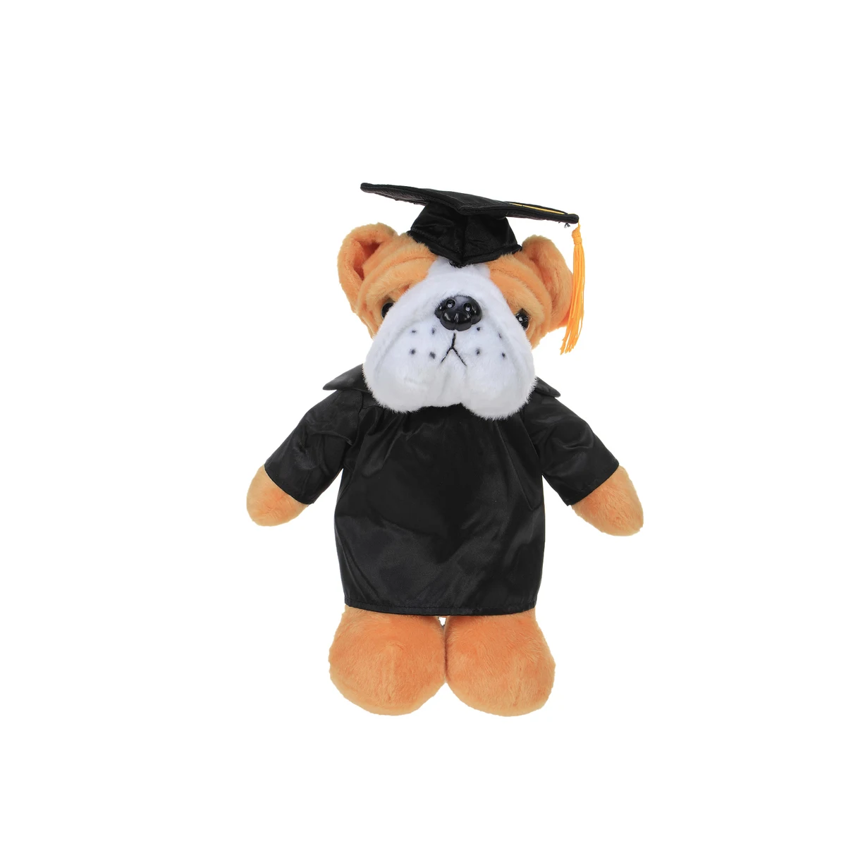 Soft Plush Bulldog in Graduation Cap & Gown Stuffed Animal 1