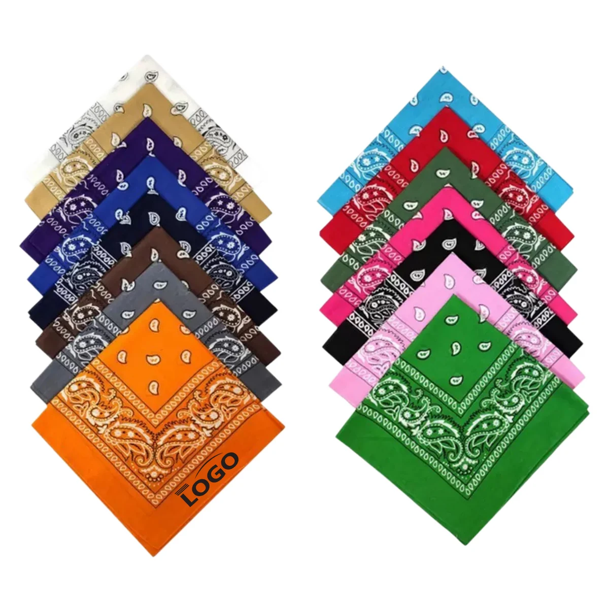 Polyester Paisley Pattern Decorative Square Bandana 1