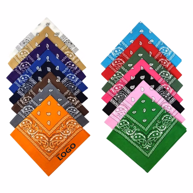 Polyester Paisley Pattern Decorative Square Bandana