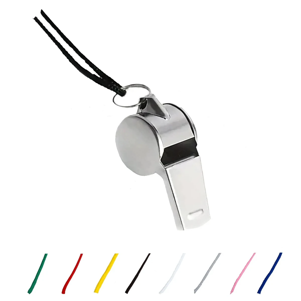Stainless Steel Sport Whistle With Lanyard 1