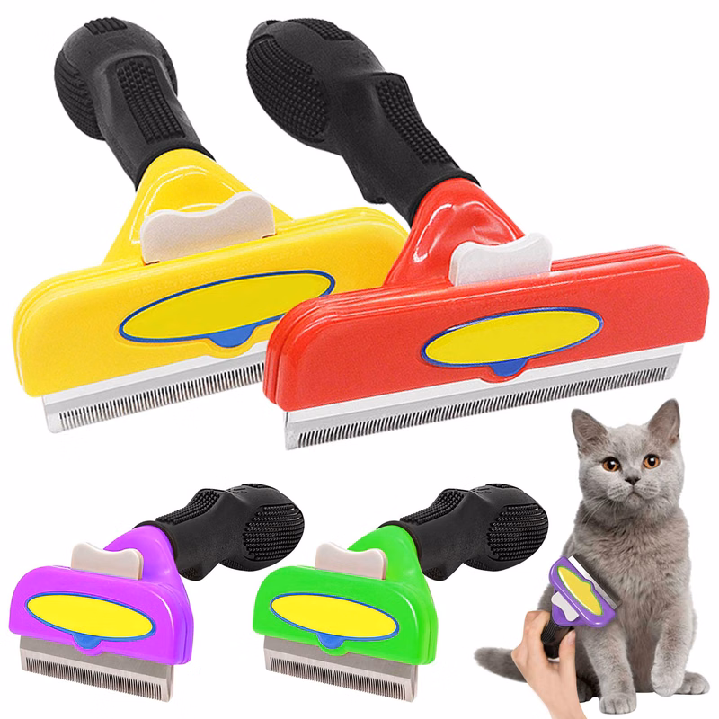 Pet Grooming Brush, Deshedding Tool for Dogs & Cats