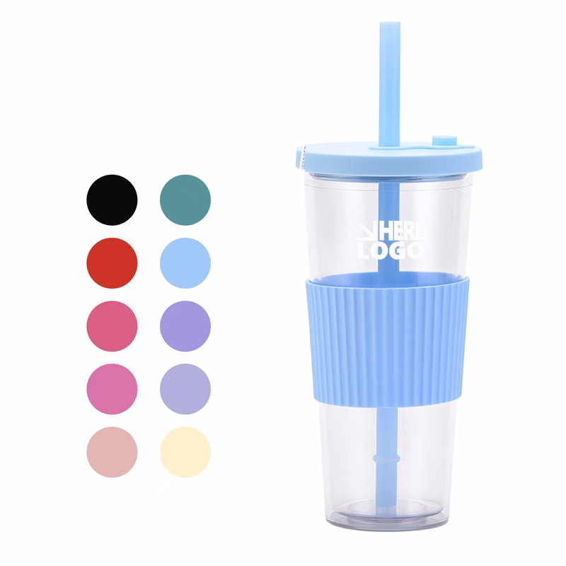 24oz Insulated Double-Walled AS Plastic Tumbler