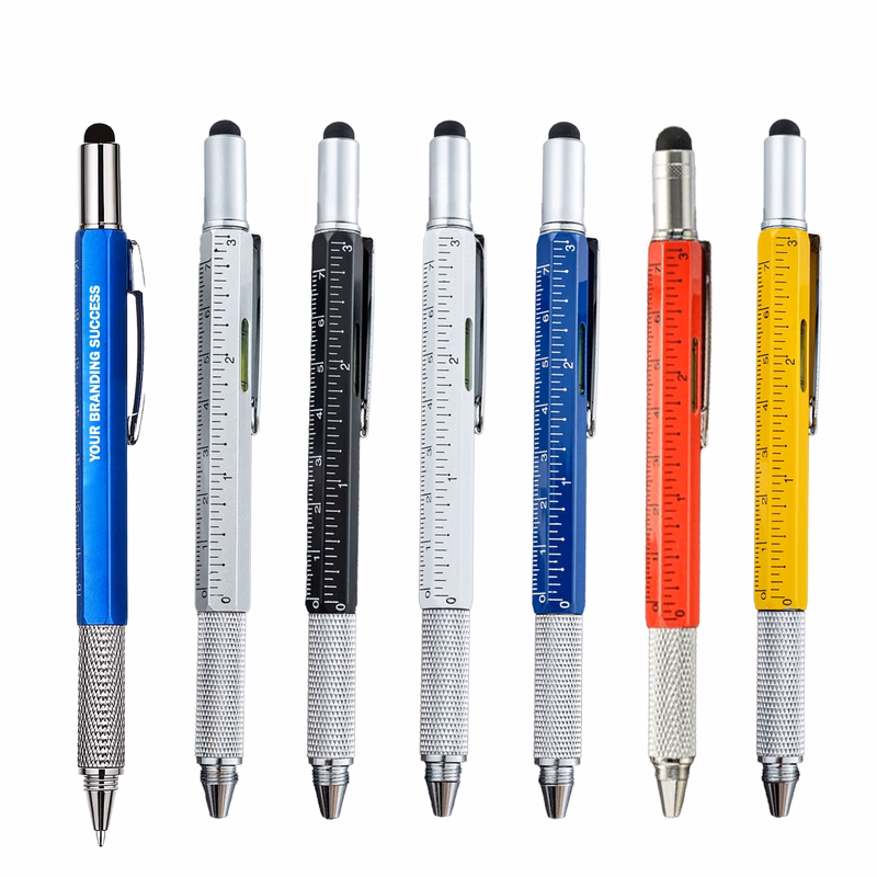 Multi-Tool 6-in-1 Pen Ultimate Ruler Stylus Flat Water-Based