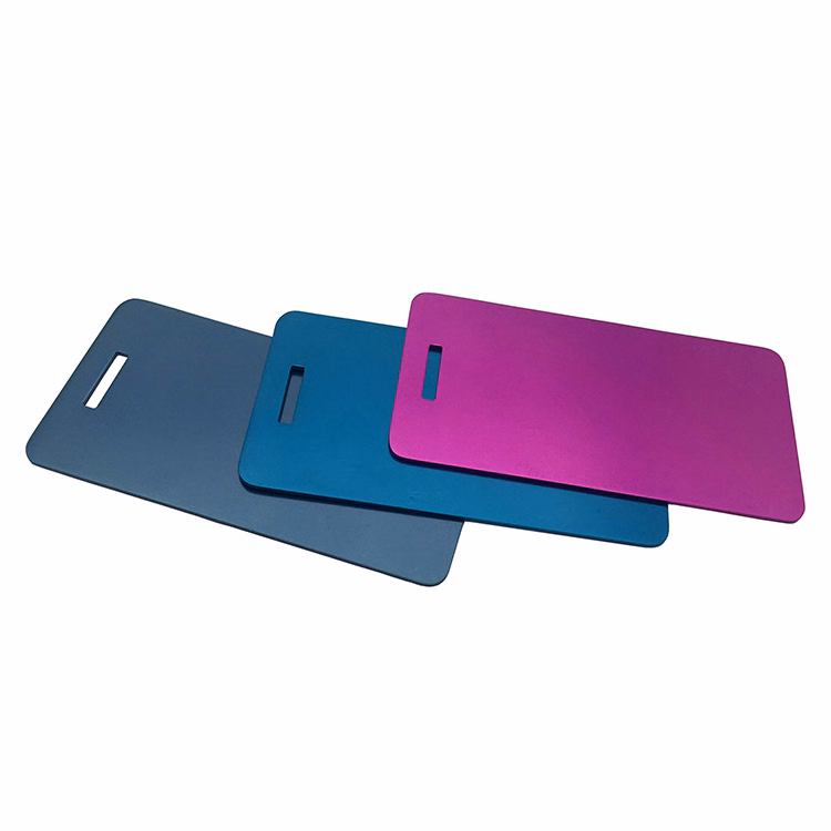 Brushed Metal Luggage Tags